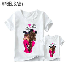 Load image into Gallery viewer, Matching Family Outfits Super Mom and Daughter Print Boys Girls T-shirt Mother's day Present Clothes Kids&amp;Woman Funny Tshirt