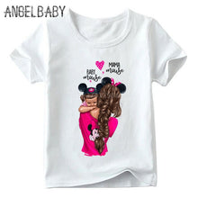 Load image into Gallery viewer, Matching Family Outfits Super Mom and Daughter Print Boys Girls T-shirt Mother's day Present Clothes Kids&amp;Woman Funny Tshirt