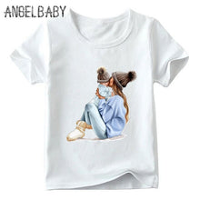 Load image into Gallery viewer, Matching Family Outfits Super Mom and Daughter Print Boys Girls T-shirt Mother's day Present Clothes Kids&amp;Woman Funny Tshirt