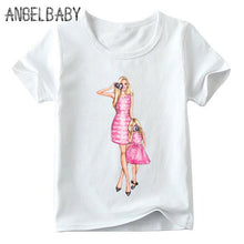 Load image into Gallery viewer, Matching Family Outfits Super Mom and Daughter Print Boys Girls T-shirt Mother's day Present Clothes Kids&amp;Woman Funny Tshirt